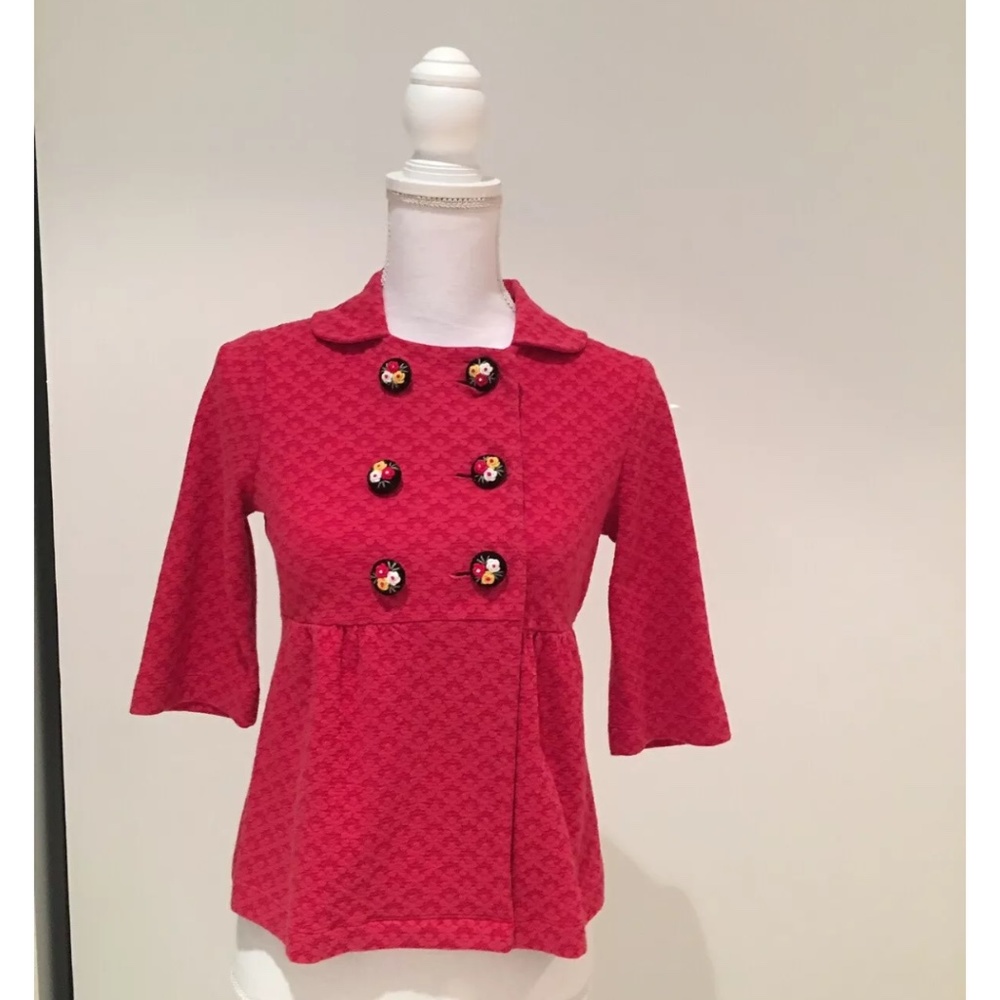 Fashion Asian Style Women’s cardigan Blazer , Red Size M